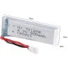 3.7V - 500mah - 25C - batterie lipo - pour Wltoys E50 E50S Quadcopter