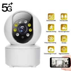 Caméra sans fil - babyphone - suivi automatique - audio bidirectionnel - 5G IP - WiFi - 720P