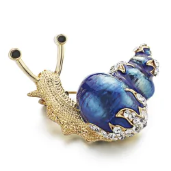 Escargot émail / cristal - broche