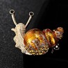 Enamel / crystal snail - broochBrooches