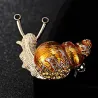 Enamel / crystal snail - broochBrooches