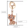 Chat en cristal - porte-clés