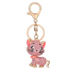 Chat en cristal - porte-clés