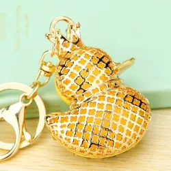 Canard avec couronne / cristaux - porte-clés