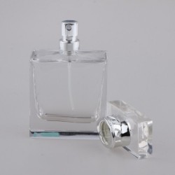 Flacon de parfum en verre - contenant vide - avec atomiseur - 50 ml