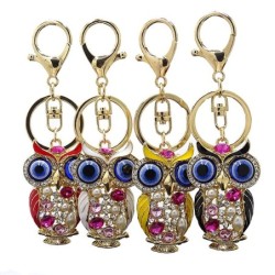 Crystal owl keychain