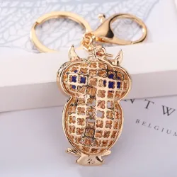 Porte-clés hibou cristal