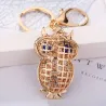 Porte-clés hibou cristal