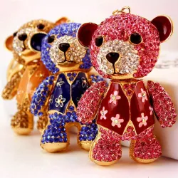 Ours en cristal/diamant - porte-clés