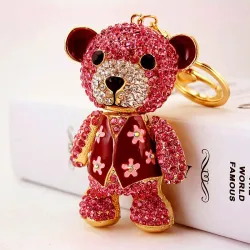 Ours en cristal/diamant - porte-clés