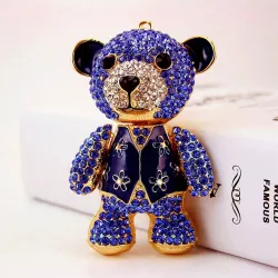 Ours en cristal/diamant - porte-clés
