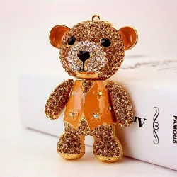 Ours en cristal/diamant - porte-clés
