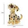 Chien assis en cristal - broche