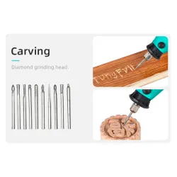 Mini electric drill with drill bits - variable speed - setBits & drills