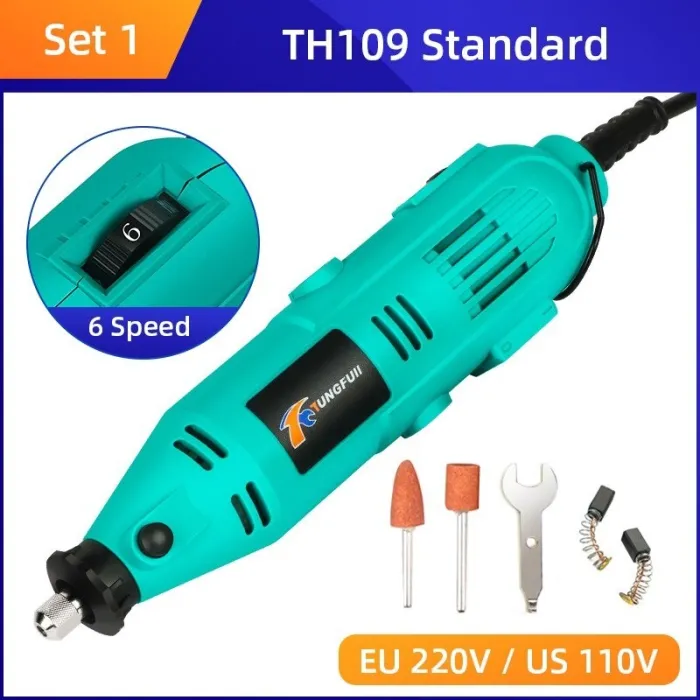 Mini electric drill with drill bits - variable speed - setBits & drills