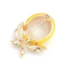Citron émail jaune - broche