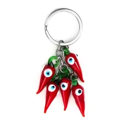 Lucky eye - piment rouge - porte-clés