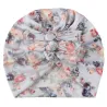 Turban fleur bébé - bonnet avec noeud noeud