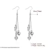 Boucles d'oreilles longues en argent - perles mates - argent sterling 925