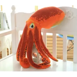 Poulpe orange - peluche - 30cm - 50cm