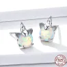 Unicorn & opal - stud earrings - 925 sterling silverEarrings