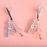Hair comb / scissors - broochBrooches