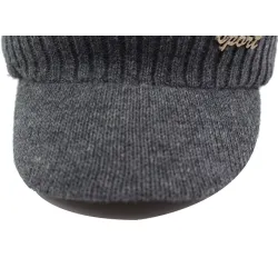 Bonnet d'hiver en laine pour hommes avec visière