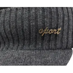 Bonnet d'hiver en laine pour hommes avec visière