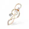 Note de musique cristal / perles - broche