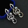 Note de musique cristal / perles - broche