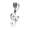 Note de musique dorée / microphone - broche