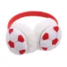 Cache-oreilles chauds en peluche - imprimé football