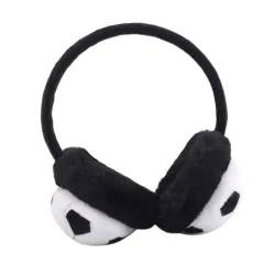 Cache-oreilles chauds en peluche - imprimé football