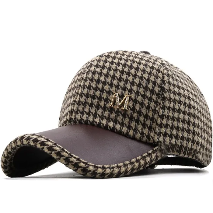 Casquette de baseball tendance - Motif à carreaux britanniques