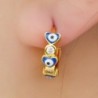 Small round earrings - lucky devil eyes / crystalsEarrings