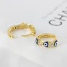 Small round earrings - lucky devil eyes / crystalsEarrings