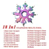 18 in 1 multi-tool - stainless steel bottle opener / screwdriver - snowflakeBar supply