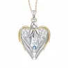 Heart shaped angel wings / angel / crystals - gold necklaceNecklaces