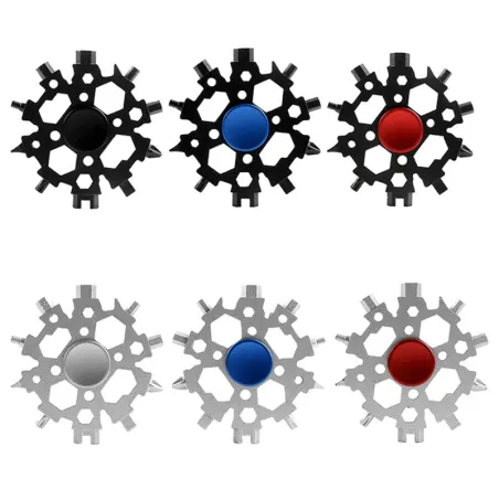 Outil multifonction 23 en 1 - fidget spinner - décapsuleur - clé - flocon de neige en acier inoxydable