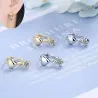 Boucles d'oreilles rondes élégantes - coeur / zircon