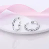 Boucles d'oreilles rondes - étoiles cristal / lune - argent 925