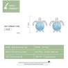Collier / boucles d'oreilles tortue bleue - ensemble - argent sterling 925