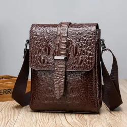 Sac bandoulière vintage - motif peau de crocodile