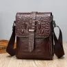 Sac bandoulière vintage - motif peau de crocodile