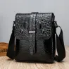 Sac bandoulière vintage - motif peau de crocodile