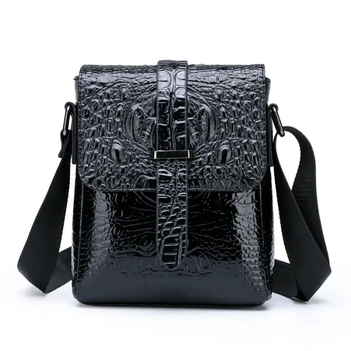Sac bandoulière vintage - motif peau de crocodile