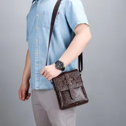 Vintage shoulder bag - crocodile skin patternBags