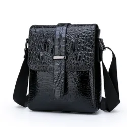 Sac bandoulière vintage - motif peau de crocodile