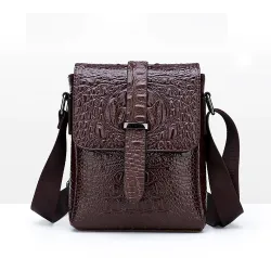 Sac bandoulière vintage - motif peau de crocodile