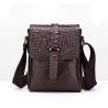 Sac bandoulière vintage - motif peau de crocodile